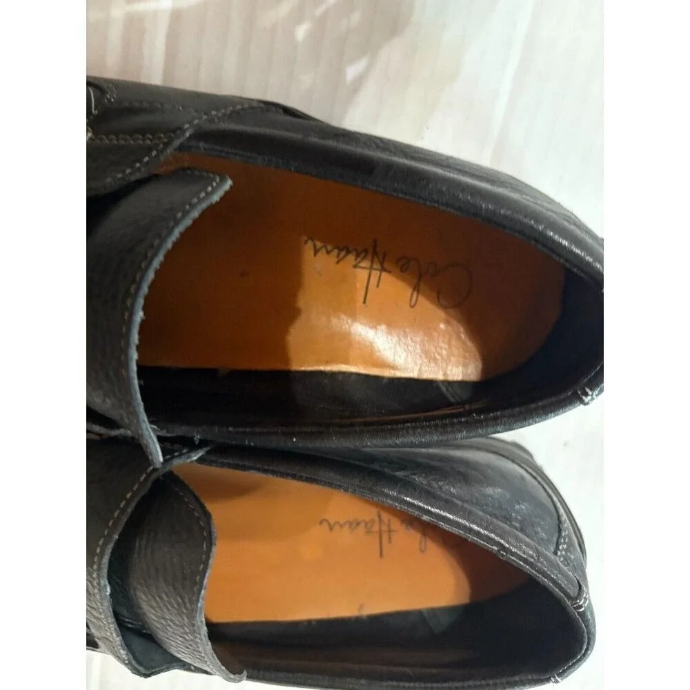 Cole Haan Black Leather Loafers Mens Dress Shoes‎ Classic Comfortable